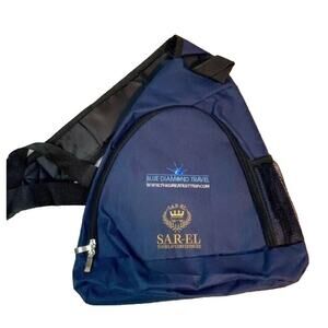 Sar El Tours & Conferences Sling Blue Crossbody Backpack Adjustable Strap